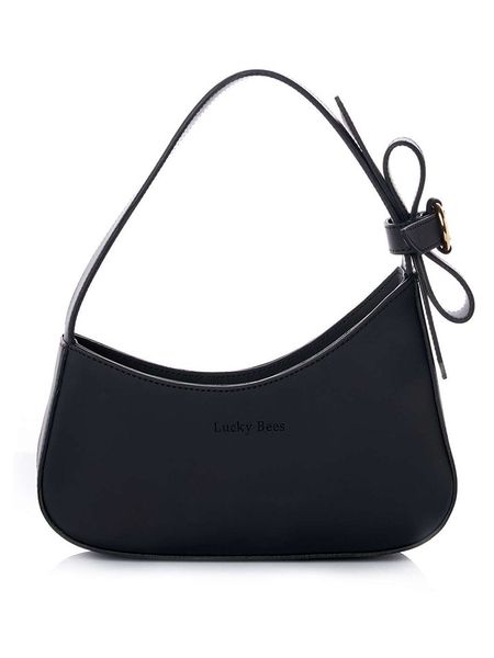 Lucky Bees Torebka "Monroe" w kolorze czarnym - 26 x 18 x 7 cm rozmiar: onesize. Czarne torby na ramię Lucky Bees, bez wzorów, z materiału, na ramię, bez dodatków. Za 165.71 zł.