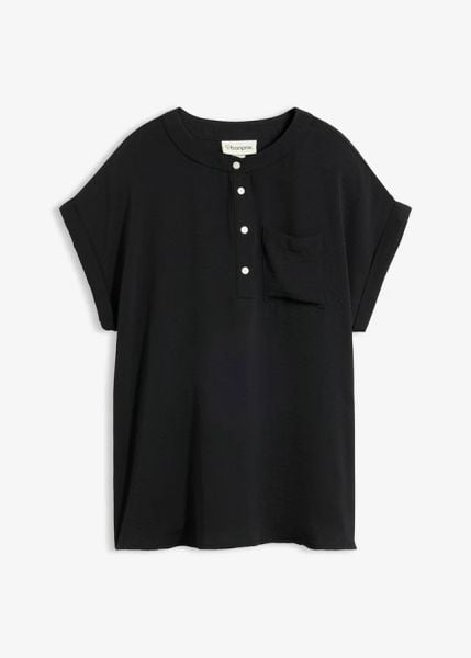 Bluzka shirtowa. Białe bluzki bonprix, bez wzorów, bez kołnierzyka, bez ramiączek. Za 99.99 zł.