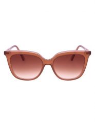 Longchamp Damskie okulary przeciwsłoneczne w kolorze jasnobrązowym rozmiar: 53. Brązowe okulary przeciwsłoneczne Longchamp, bez wzorów, z tworzywa sztucznego. Za 224.95 zł.