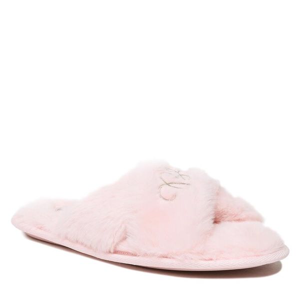 Kapcie DeeZee. Czerwone obuwie domowe DeeZee, bez wzorów, bez zapięcia. Za 41.99 zł.