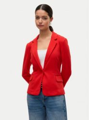 Vero Moda Marynarka Julia 10154123 Czerwony Regular Fit. Czerwone marynarki i żakiety Vero Moda, bez wzorów, z wiskozy. Za 129.99 zł.