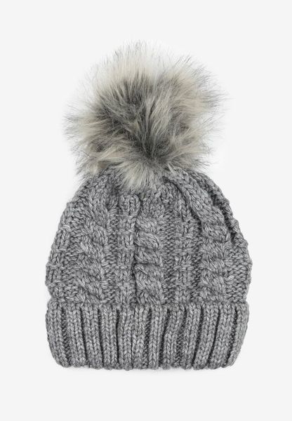 Ciemnoszara Czapka z Wełną To What End. Szare czapki Born2be, bez wzorów, z dzianiny. Za 29.99 zł.