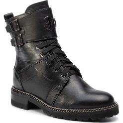 Botki EVA MINGE - EM-08-06-00024 501. Czarne botki Eva Minge, z aplikacjami, z materiału, bez obcasa, na obcasie, bez zapięcia. Za 569.00 zł.