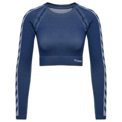 Damska koszulka z długim rękawem Hummel MT Blaze. Niebieskie bluzki Hummel, m, bez wzorów, z materiału, sportowe, bez kołnierzyka, bez ramiączek. Za 170.00 zł.