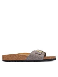 Birkenstock Klapki Madrid 1033186 Beżowy. Brązowe klapki Birkenstock, bez wzorów, z syntetyku, bez obcasa. Za 359.99 zł.