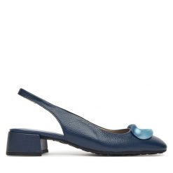 Sandały Hispanitas. Niebieskie sandały Hispanitas, bez wzorów, bez obcasa, na płaskiej podeszwie, bez zapięcia. Za 549.99 zł.