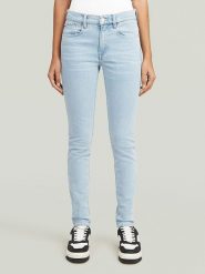 G-Star Dżinsy "Lhana" - Skinny fit - w kolorze błękitnym rozmiar: W32/L32. Niebieskie jeansy G-Star, l, z aplikacjami. Za 184.89 zł.