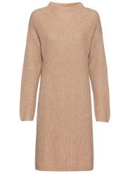 Camel Active Sukienka dzianinowa w kolorze beżowym rozmiar: L. Brązowe sukienki Camel Active, na co dzień, l, bez wzorów, z dzianiny, bez kołnierzyka, bez ramiączek, midi, proste. Za 252.99 zł.