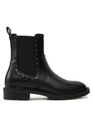 ONLY Sztyblety 15329997 Czarny. Czarne botki Only, bez wzorów, ze skóry, bez obcasa, na płaskiej podeszwie, bez zapięcia. Za 249.99 zł.