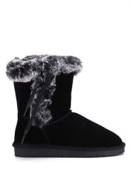 Gooce Skórzane kozaki zimowe "Alissa" w kolorze czarnym rozmiar: 40. Czarne kozaki Gooce, na zimę, ze skóry, bez obcasa, bez zapięcia. Za 304.95 zł.