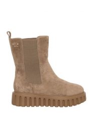 Patrizia Pepe Sztyblety w kolorze beżowo-czarnym rozmiar: 38. Brązowe botki Patrizia Pepe, bez wzorów, bez obcasa, bez zapięcia. Za 479.76 zł.