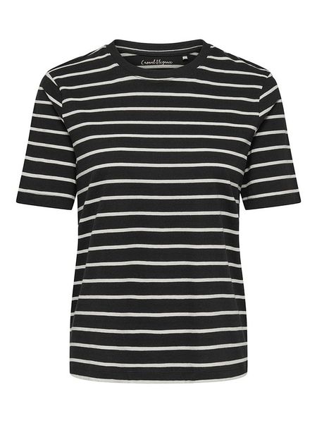 ONLY Koszulka w kolorze czarnym rozmiar: XS. Czarne bluzki Only, xs, bez wzorów, z bawełny, bez kołnierzyka, bez ramiączek. Za 64.95 zł.