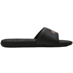 Klapki basenowe dla dorosłych Puma Cool Cat 2.0. Czarne klapki Puma, bez wzorów, z gumy, bez obcasa. Za 292.00 zł.