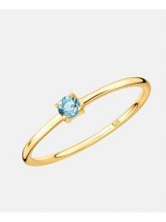 Revoni Złoty pierścionek z topazem rozmiar: 56. Niebieskie pierścionki Revoni, z topazem, złote. Za 677.64 zł.