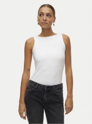 Vero Moda Top Million 10305800 Biały Regular Fit. Białe topy Vero Moda, xxl, bez wzorów, z syntetyku, bez kołnierzyka, bez ramiączek. Za 79.99 zł.
