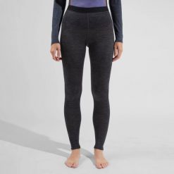Legginsy termoaktywne damskie Odlo Natural Performance PW 150 BL Bottom Long. Szare legginsy Odlo, xs, bez wzorów, z materiału, z podwyższonym stanem, długie. Za 210.95 zł.