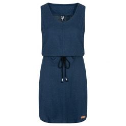 Elegancka letnia sukienka bez rękawów Necla M z miękkiej bawełny. Fioletowe sukienki ZSPORT, na lato, m, bez wzorów, z bawełny, eleganckie, bez kołnierzyka, bez ramiączek, sportowe. Za 153.99 zł.
