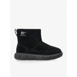 Buty zimowe damskie Sorel Explorer III Slip-On WP. Czarne trekkingi Sorel, trekkingowe. Za 424.99 zł.