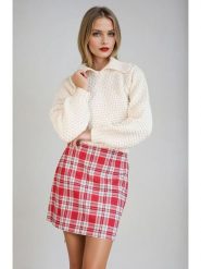 Monki Spódnica w kolorze czerwonym rozmiar: 48. Czerwone spódnice Monki, na co dzień, bez wzorów, mini, proste. Za 39.99 zł.