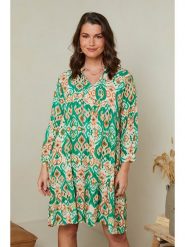 Curvy Lady Sukienka w kolorze zielonym rozmiar: 48/50. Zielone sukienki Curvy Lady, bez wzorów, z wiskozy, klasyczne, bez kołnierzyka, bez ramiączek, midi. Za 79.21 zł.