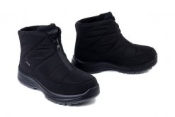 JOSEF SEIBEL 91855 PL76 100 Colorado 55 schwarz, botki damskie. Czarne botki Josef Seibel, bez wzorów, bez obcasa, bez zapięcia. Za 399.90 zł.