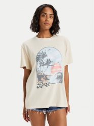 Roxy T-Shirt ERJZT06023 Beżowy Regular Fit. Brązowe t-shirty Roxy, s, bez wzorów, z bawełny, bez kołnierzyka, bez ramiączek. Za 159.99 zł.