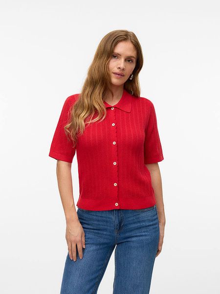 Vero Moda Kardigan w kolorze czerwonym rozmiar: S. Czerwone kardigany Vero Moda, s, bez wzorów. Za 47.71 zł.