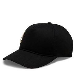 Czapka z daszkiem Patrizia Pepe. Czarne czapki Patrizia Pepe, bez wzorów. Za 349.99 zł.