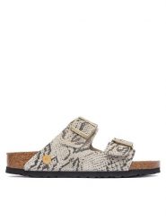 Birkenstock Klapki Arizona Print 1033065 Beżowy jasny. Brązowe klapki Birkenstock, bez wzorów, ze skóry, bez obcasa. Za 629.99 zł.