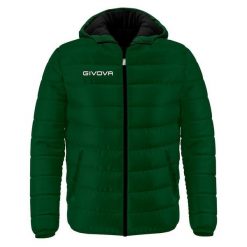 Uniwersalna kurtka sportowa Givova Olanda. Zielone kurtki sportowe Givova, na jesień, uniwersalny, bez wzorów, z puchu, z kapturem, trekkingowe. Za 254.99 zł.