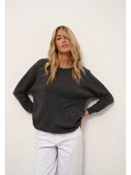 Just Cashmere Kaszmirowy sweter "Rebecca" w kolorze antracytowym rozmiar: L. Czarne swetry Just Cashmere, l, bez wzorów, z kaszmiru, bez ramiączek. Za 478.62 zł.
