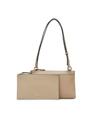 BOSS Torebka Alyce 50541756 Beżowy. Brązowe listonoszki Boss, bez wzorów, ze skóry, bez dodatków. Za 649.99 zł.