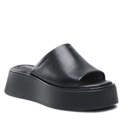 Klapki Vagabond Shoemakers. Czarne klapki Vagabond Shoemakers, bez wzorów, bez obcasa. Za 379.99 zł.