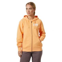 Bluza sportowa damska Helly Hansen Hh Logo Full Zip 2.0. Brązowe bluzy Helly Hansen, l, bez wzorów, z kapturem. Za 558.00 zł.