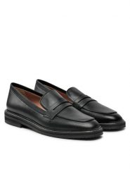 Pollini Lordsy SA10093G1LTDG000 Czarny. Czarne lordsy Pollini, bez wzorów, ze skóry, bez obcasa, bez zapięcia. Za 1,239.00 zł.