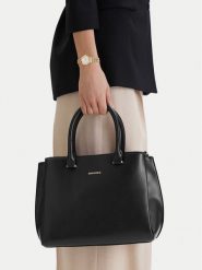 GINO ROSSI Torebka C-KY260 Czarny. Czarne torebki klasyczne Gino Rossi, bez wzorów, z materiału, bez dodatków. Za 279.99 zł.