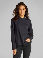 CALVIN KLEIN JEANS Bluza w kolorze czarnym rozmiar: XS. Czarne bluzy Calvin Klein Jeans, xs, bez wzorów, z jeansu, z kapturem. Za 149.31 zł.