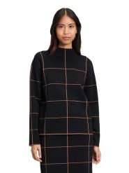 Betty Barclay Sweter w kolorze czarno-pomarańczowym rozmiar: 44. Czarne swetry Betty Barclay, bez wzorów, ze splotem, bez ramiączek. Za 165.99 zł.