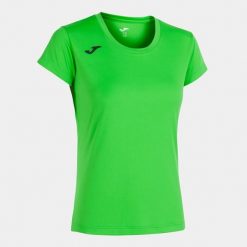 Koszulka do biegania damska Joma Record II z krótkim rękawem. Niebieskie bluzki Joma, m, bez wzorów, sportowe, bez kołnierzyka, bez ramiączek. Za 157.99 zł.