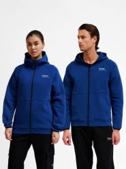 Bluza z kapturem i zamkiem błyskawicznym Hummel Tech Fleece Regular. Niebieskie bluzy Hummel, xs, bez wzorów, z bawełny, z kapturem. Za 340.05 zł.