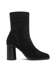 Gino Rossi Botki EO-ZOYA-121046S Czarny. Czarne botki Gino Rossi, bez wzorów, ze skóry, bez obcasa, na słupku, bez zapięcia. Za 399.99 zł.