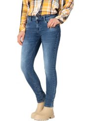 Timezone Dżinsy "Sanya" - Slim fit - w kolorze niebieskim rozmiar: W30/L32. Niebieskie jeansy Timezone, l, z aplikacjami. Za 92.42 zł.