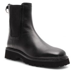 Botki Badura. Czarne botki Badura, bez wzorów, bez obcasa, na płaskiej podeszwie, bez zapięcia. Za 329.99 zł.