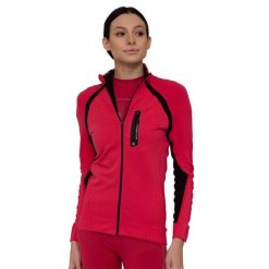 Bluza dresowa termoaktywna rozpinana damska Brubeck ACTIVE PRO. Czerwone bluzy Brubeck, bez wzorów, z dresówki, bez kaptura. Za 254.15 zł.