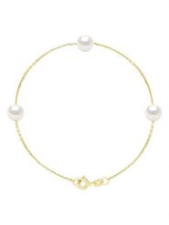 Pearl Addict Złota bransoletka z perłami rozmiar: onesize. Żółte bransoletki Pearl Addict, z perłą, złote. Za 224.95 zł.