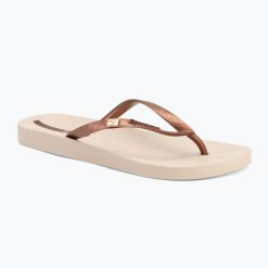 Japonki damskie Ipanema Anatomic Brasilidade. Brązowe klapki Ipanema, bez wzorów, bez obcasa. Za 79.99 zł.
