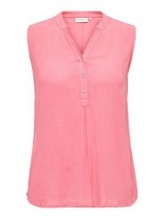 ONLY Carmakoma Top 15290009 Różowy Regular Fit. Czerwone topy Only Carmakoma, bez wzorów, z wiskozy, bez kołnierzyka, bez ramiączek. Za 59.99 zł.