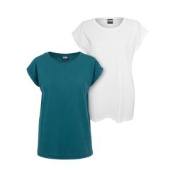 Damska Koszulka Na Ramiączkach (zestaw 2 Sztuk). Białe bluzki Urban Classics, xs, bez wzorów, sportowe, bez kołnierzyka, bez ramiączek. Za 84.99 zł.