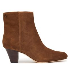 Botki LAUREN RALPH LAUREN. Brązowe botki Lauren Ralph Lauren, bez wzorów, bez obcasa, na słupku, bez zapięcia. Za 1,199.00 zł.