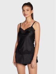 Lauren Ralph Lauren Piżama ILN11684 Czarny Regular Fit. Czarne piżamy Lauren Ralph Lauren, bez wzorów, z syntetyku, bez ramiączek. Za 249.99 zł.